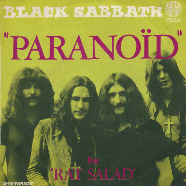 Black Sabbath : Paranoïd / Rat Salad (7", Single, Blu)