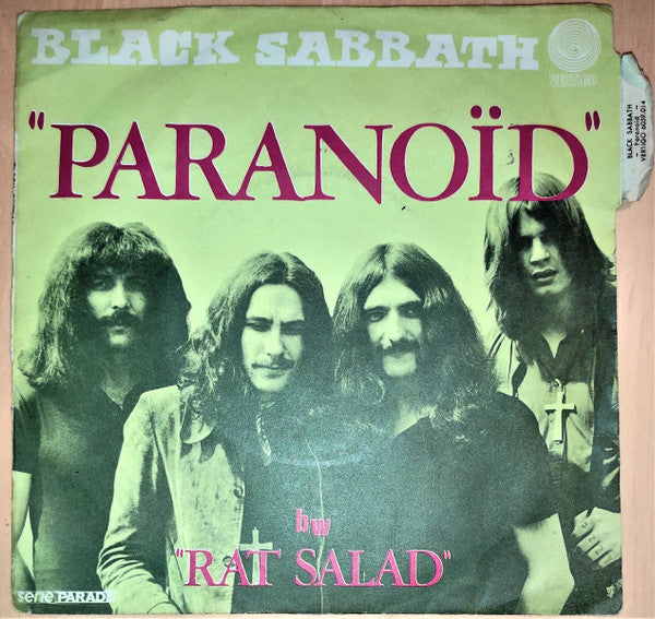 Black Sabbath : Paranoïd / Rat Salad (7", Single, Blu)