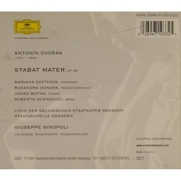 Antonín Dvořák, Staatskapelle Dresden, Giuseppe Sinopoli : Stabat Mater (2xCD)