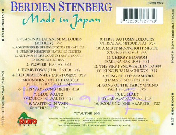 Berdien Stenberg : Made In Japan (CD, Album)