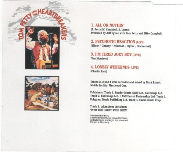 Tom Petty And The Heartbreakers : All Or Nothin' (CD, Single)