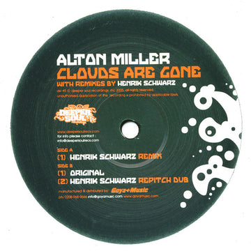 Alton Miller : Clouds Are Gone (12")