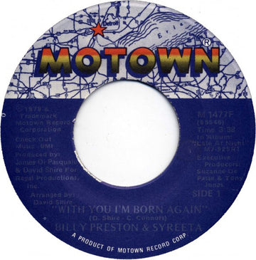 Billy Preston & Syreeta : With You I'm Born Again (7", Single)