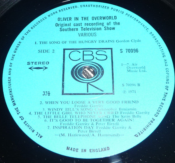 Various : Oliver In The Overworld - Original Cast Recording Of The Southern Television Show (LP)