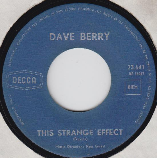 Dave Berry : This Strange Effect (7")