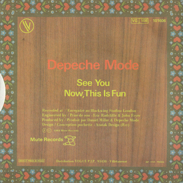 Depeche Mode : See You (7", Single)