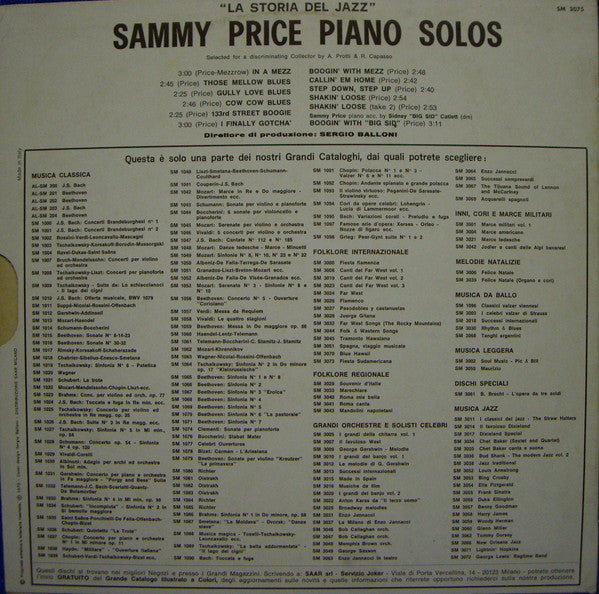 Sammy Price : Piano Solos (LP, Comp)