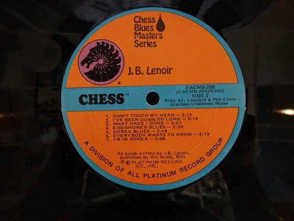 J.B. Lenoir : J.B. Lenoir (2xLP, Comp, Mono)