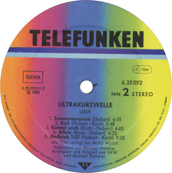 UKW (2) : UltraKurzWelle (LP, Album)