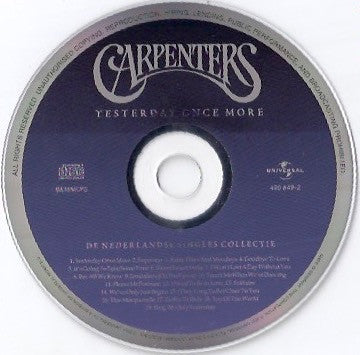 Carpenters : Yesterday Once More: De Nederlandse Singles Collectie (CD, Comp)