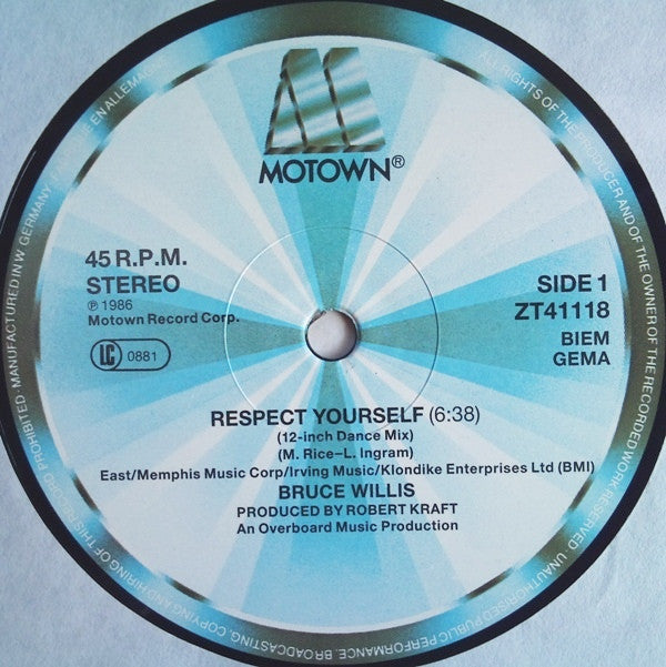 Bruce Willis : Respect Yourself (12", Maxi)