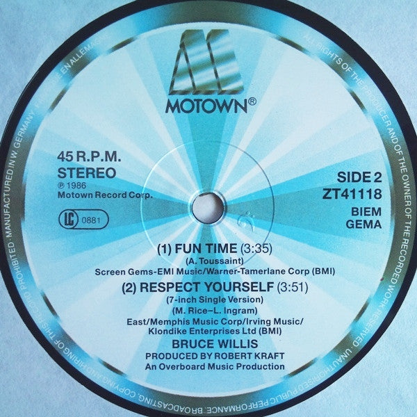 Bruce Willis : Respect Yourself (12", Maxi)