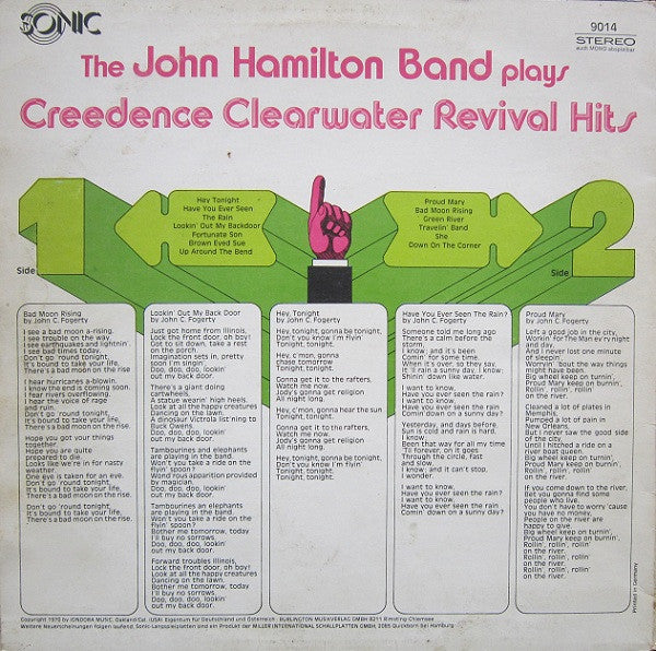John Hamilton Band : Plays Creedence Clearwater Revival Hits (LP, Album)