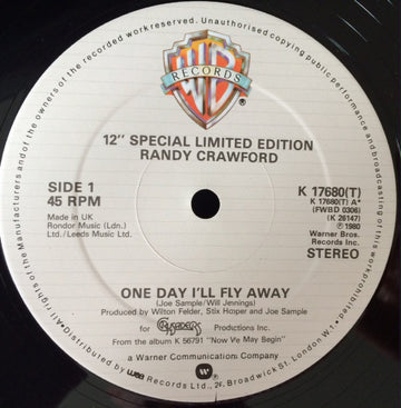 Randy Crawford : One Day I'll Fly Away (12", Single, Ltd)