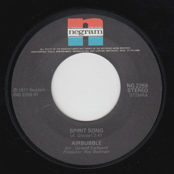 Air Bubble : Zeppelins Of Love (7", Single)