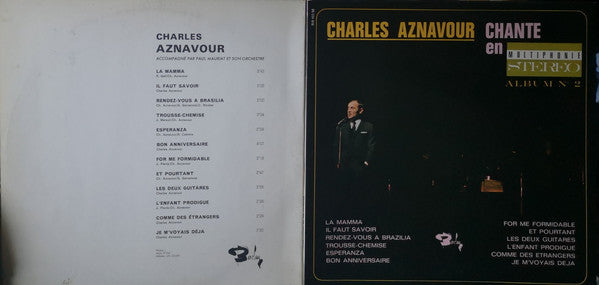 Charles Aznavour : Charles Aznavour Chante En Multiphonie Stéréo - Album No 2 (LP, Comp)