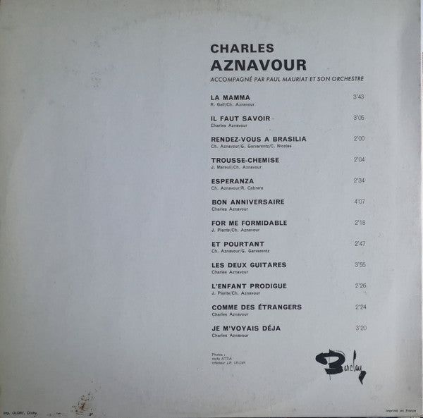 Charles Aznavour : Charles Aznavour Chante En Multiphonie Stéréo - Album No 2 (LP, Comp)