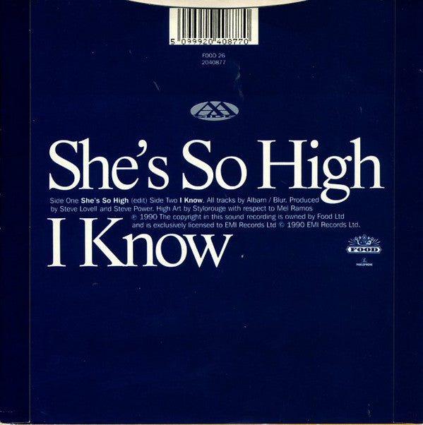 Blur : She's So High / I Know (7", Single)