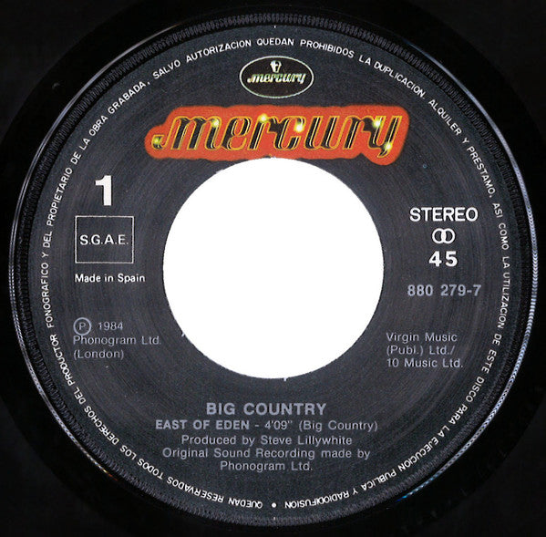Big Country : East Of Eden = Este Del Eden (7", Single)
