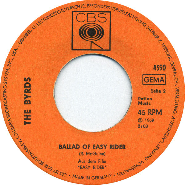 The Byrds : Wasn't Born To Follow  (7", Single)