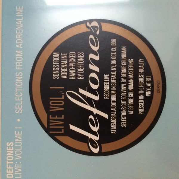 Deftones : Live: Volume 1 - Selections From Adrenaline (12", EP, RSD, Ltd)