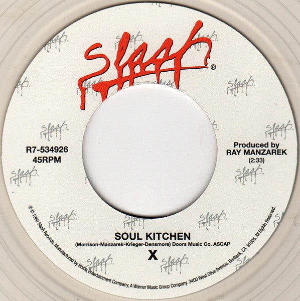 The Doors / X (5) : Soul Kitchen (7", RSD, Single, Ltd, Cle)