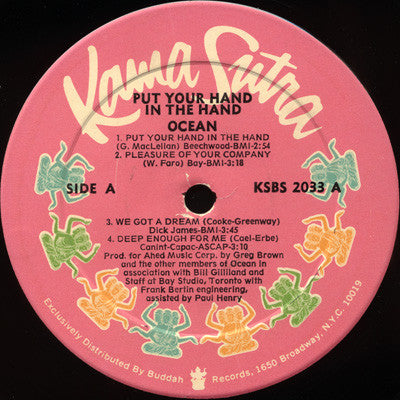 Ocean (3) : Put Your Hand In The Hand (LP, Album, Son)