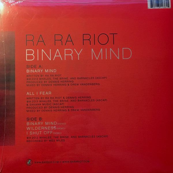Ra Ra Riot : Binary Mind (10", RSD, Ltd)