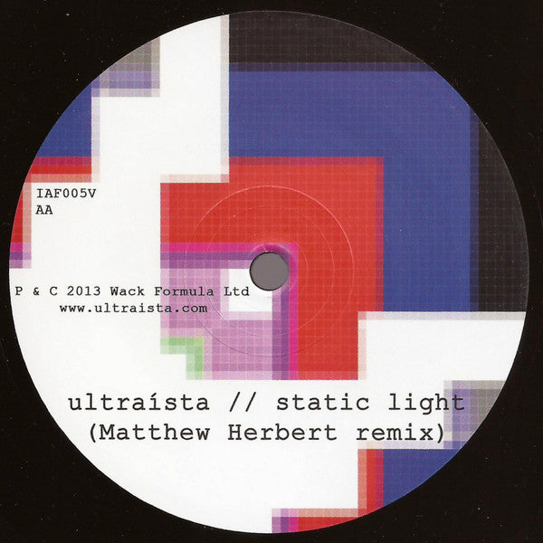 Ultraísta : Static Light (Matthew Herbert Remix) /  Our Song (Zero 7 Remix) (10", Single, Ltd)