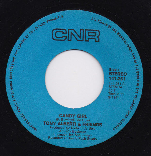 Tony Alberti & Friends : Candy Girl  (7", Single)