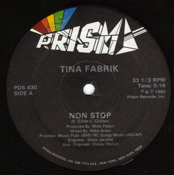 Tina Fabrik* : Non Stop (12")