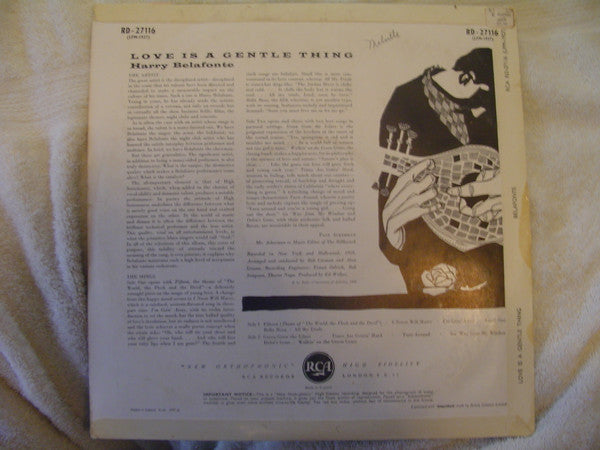 Harry Belafonte : Love Is A Gentle Thing (LP, Album)
