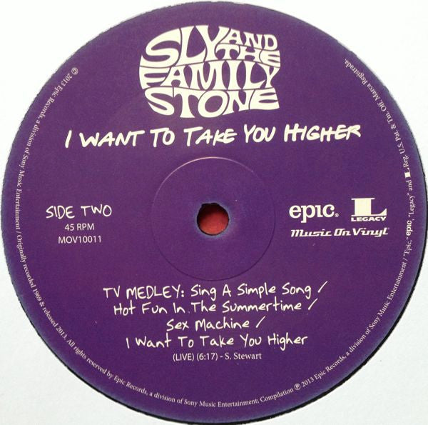 Sly & The Family Stone : I Want To Take You Higher (10", RSD, Mono, Ltd, Num)