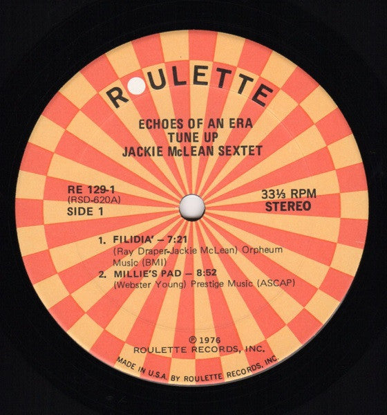 Jackie McLean Sextet : Tune Up (2xLP, Comp, Gat)