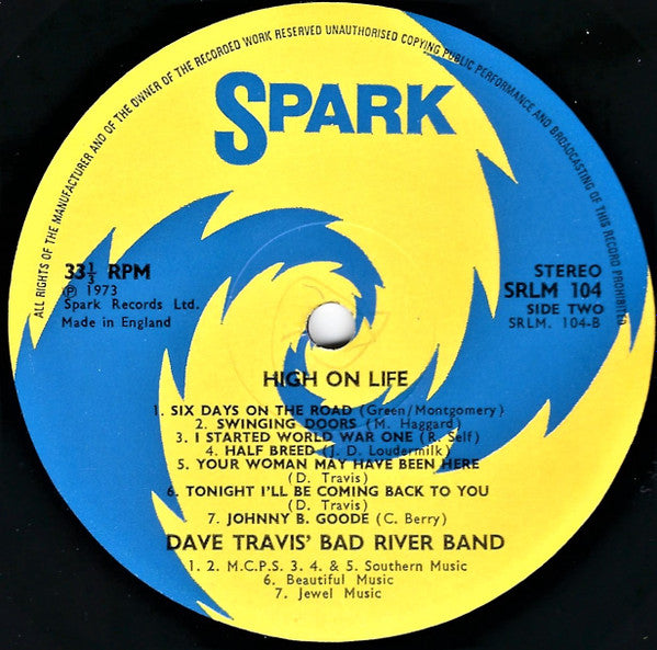 Dave Travis (2), The Bad River Band : High On Life (LP)