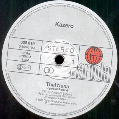 Kazero : Thaï Nana (12", Maxi)