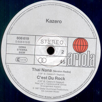 Kazero : Thaï Nana (12", Maxi)