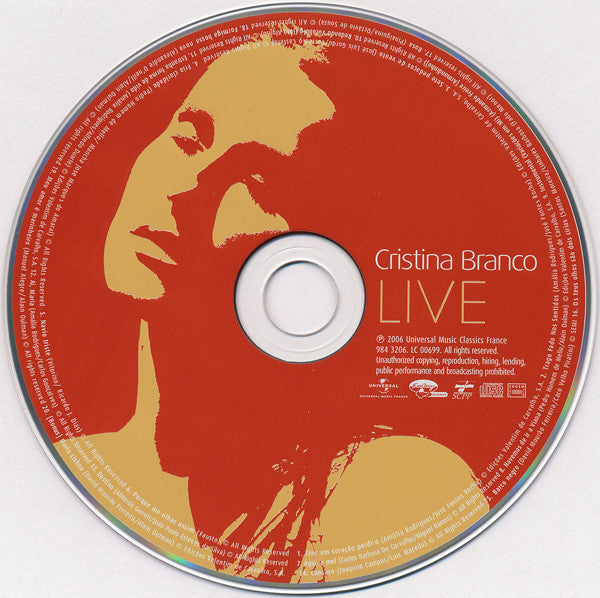 Cristina Branco : Live (CD, Album, Sup)