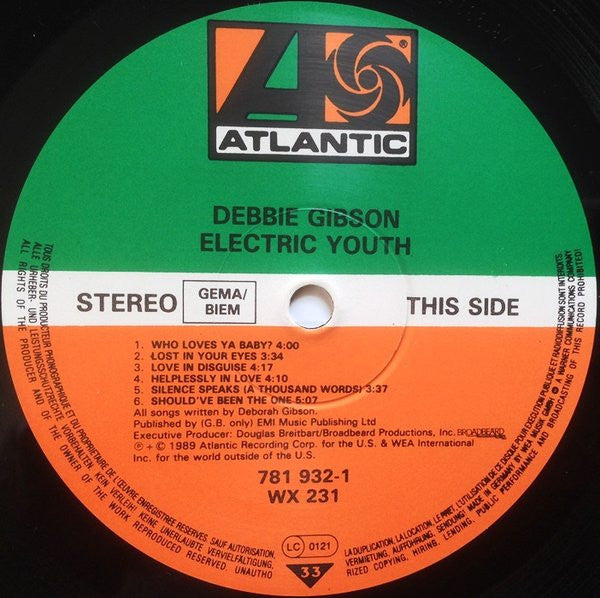 Debbie Gibson : Electric Youth (LP, Album)