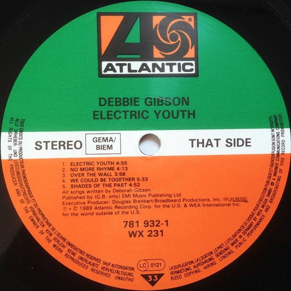 Debbie Gibson : Electric Youth (LP, Album)