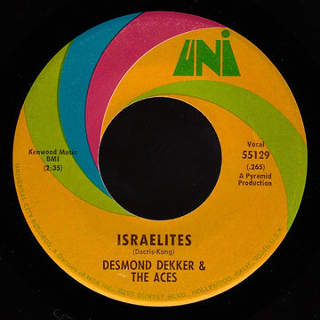 Desmond Dekker & The Aces : Israelites  (7", Single)