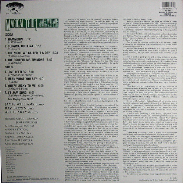 James Williams (2) : Magical Trio 1 (LP, Album)