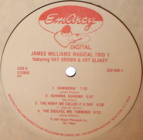 James Williams (2) : Magical Trio 1 (LP, Album)