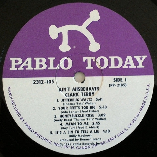 Clark Terry : Ain't Misbehavin' (LP, Album, Als)