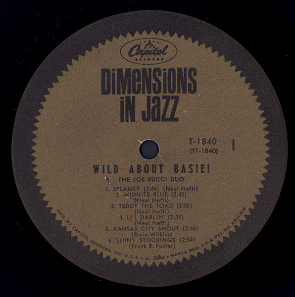 The Joe Bucci Duo : Wild About Basie! (LP)