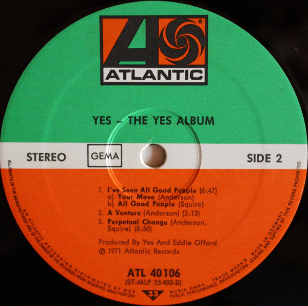 Yes : The Yes Album (LP, Album, RE, Gat)