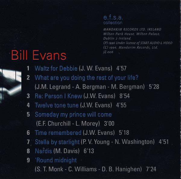 Bill Evans : Jazz Masters (100 Ans De Jazz) (CD, Comp)