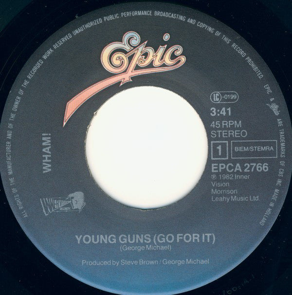 Wham! : Young Guns (Go For It) (7", Single)