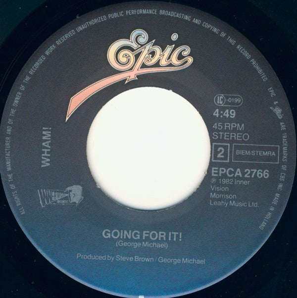 Wham! : Young Guns (Go For It) (7", Single)