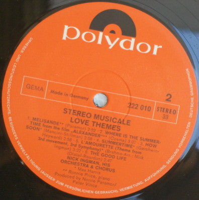Nick Ingman Orchestra & Chorus* : Love Themes (LP, Album)